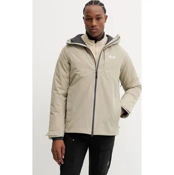 Pánská větrovka Péřová sportovní bunda Jack Wolfskin ICECAPE A65299 béžová 12X, vel. M