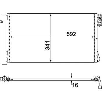 Výparník klimatizace Kondenzátor, klimatizace MAHLE AC 414 001S