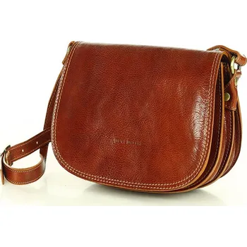 Kabelka Marco Mazzini Kožená crossbody kabelka přes rameno Mazzini M12M7 camel