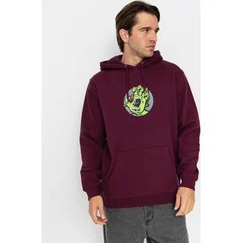 Pánská mikina Santa Cruz Hand Dot Front (dark cherry) M, vínově červená