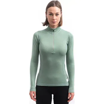 Pánské tričko Sensor Dámské triko Sensor Double Face Merino Wool, dlouhý rukáv - zip, basil green velikost XL