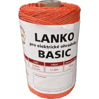 Ohradník Lanko pro elektrický ohradník, 3x0,16 mm Niro, 250 nebo 500 m Varianta: 3x0,16 mm Niro, 250 m, oranžová