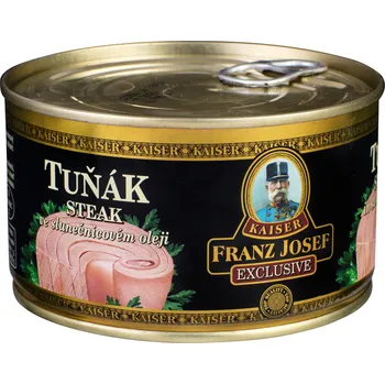 paštika a pomazánka CZ distribuce FRANZ JOSEF KAISER Tuňák steak v slunečnicovém oleji 385 g