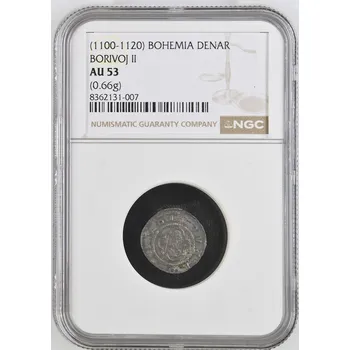 Denár Bořivoje II. – denár, Praha 12. století, AU 53, Cach 424