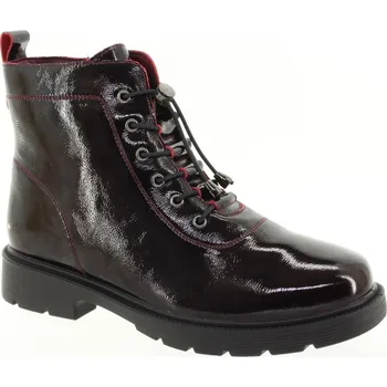 Dámské kozačky PASS COLLECTION Dámský kožený bordový kotník X4X450010C 23-L-265 Velikost 39