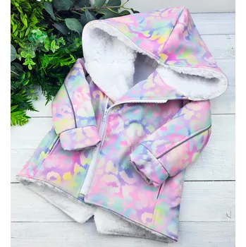 Dívčí bunda Kulišárny Zimní funkční bunda/křivák s beránkem NEONKA VELIKOST: 122