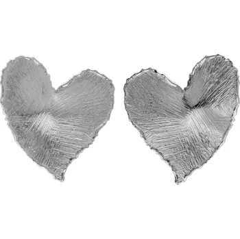 Náušnice Victoria Cruz A4804-HT - stříbrné náušnice - srdce