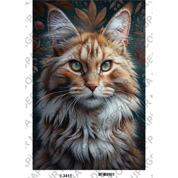 Umělecký papír Rýžový a soft papír na decoupage - Animal zvířata - KB3411 Materiál: Soft, Rozměr: A4