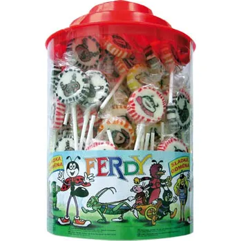 Bonbon CZ distribuce HORS Roks Lízátko Ferda 150 x 10 g dóza