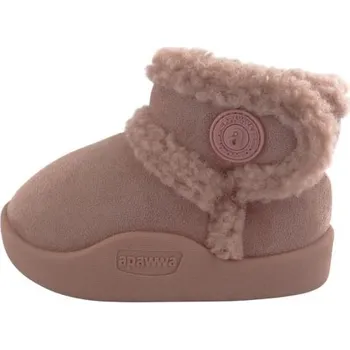 Dívčí bačkory Apawwa zimní capáčky C5506P Pink, velikost 20