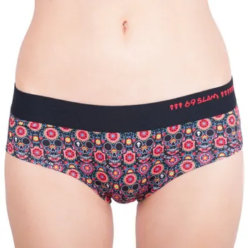 Kalhotky Dámské kalhotky 69SLAM boxer flower skull S