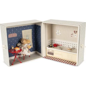 Dřevěná hračka KONGES SLOJD Domeček TINY - GREEN CHECK