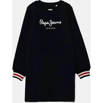 Dámské šaty Dětské bavlněné šaty Pepe Jeans TORI tmavomodrá barva, mini, PG951676 59X, vel. 152