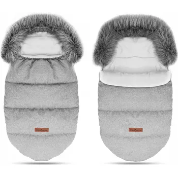 Fusak Dětský fusak do kočárku BABYMAM Premium - světle šedý melange