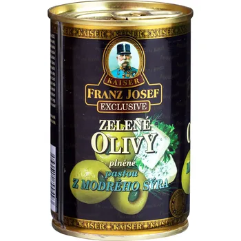 paštika a pomazánka CZ distribuce FRANZ JOSEF KAISER Olivy zelené se sýrem 314 ml