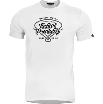 Pánská móda Triko PENTAGON AGERON TACTICAL MENTALITY K09012 WHITE S