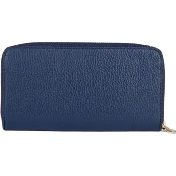 Kabelka ITALSKÉ Velké modré dámské kožené peněženky z Itálie Italiana 30602
