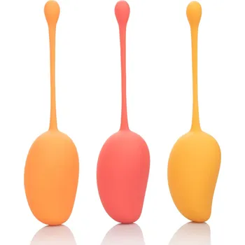 Kegel tréninková sada Venušiných kuliček pro začátečnice 3 ks &amp;amp;#45; mango