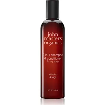 John Masters Organics Scalp 2 in 1 Shampoo with Zinc & Sage šampon a kondicionér 2 v 1 236 ml