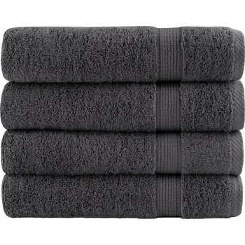 Utěrka vidaXL Premium ručníky SOLUND 4 ks 70 x 140 cm 600 g/m² [137189] Barva: antracitová