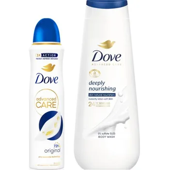 Dove Advanced Care Dove Advanced Care Deeply Nourishing sprchový gel 400 ml + Dove Advanced Care Original antiperspirant pro ženy 150 ml
