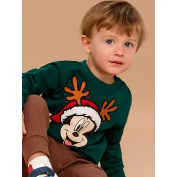 Chlapecká mikina Sinsay - Mikina typu crewneck Mickey Mouse - zelená - 033FX-67X - 033FX-67X-80