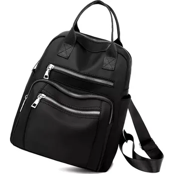 Městský batoh Camerazar Dámský elegantní černý retro městský batoh velký