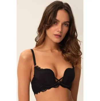 Podprsenka Hladká push-up podprsenka Esotiq Claudie Černá 65C