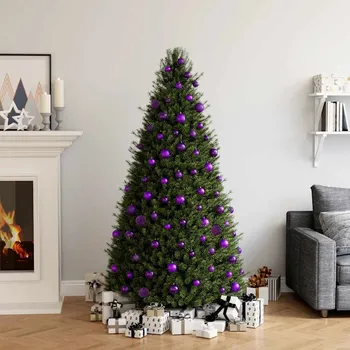 Bytová dekorace vidaXL Sada vánočních baněk 100 kusů fialová