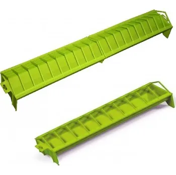 Pro ptáka Krmítko pro slepice GALLINA, žlabové, plastové, zelené Velikost - délka: 50 cm