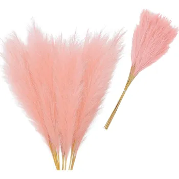umělá květina Camerazar Umělá růžová pampová tráva dekorace 10 ks