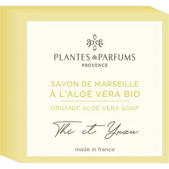 Mýdlo PLANTES & PARFUMS de Provence PLANTES ET PARFUMS Tuhé mýdlo Čaj a Yuzu s Aloe Vera BIO 100g