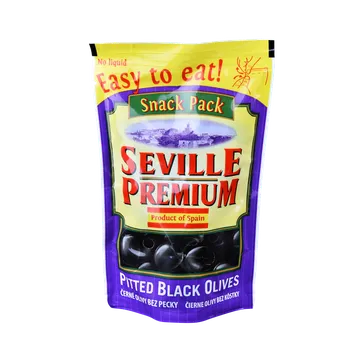 paštika a pomazánka CZ distribuce SEVILLE PREMIUM Olivy černé bez pecky 75 g