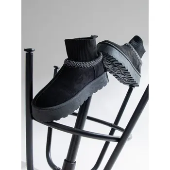 Dámská obuv Sinsay - Kotníkové boty z umělého semiše - černá - 171FW-99X - 171FW-99X-36