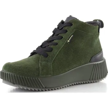 Dámské kozačky Ara šněrovací kotník s membránou Davos Fango/Schwarz 12-26908-06 - 42 | P695507