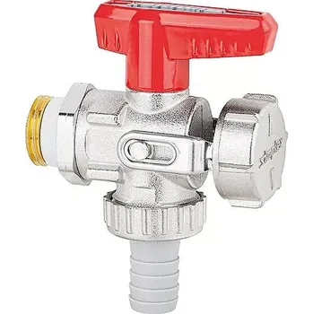 Ventil Flamco KFE kulový kohout 1/2" PN 16 rohový s hadicovou spojkou