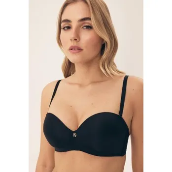 Podprsenka Hladká push-up podprsenka Esotiq Raffen Černá 65G