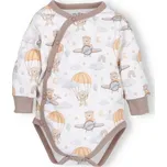 NINI Zavinovací body dlouhý rukáv Méďa Pilot VZOROVANÉ - 62