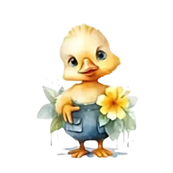 Nášivka Nažehlovací obrázek - jarní kachnička VI (6,9 x 9,0 cm)