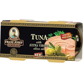 paštika a pomazánka CZ distribuce FRANZ JOSEF KAISER Tuňák steak v olivovém oleji 2 x 60 g