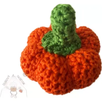 Dubový skřítek Barevné háčkované dýně - podzimní dekorace s duší Dýně - oranžová