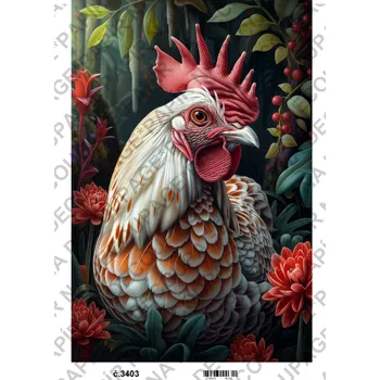 Umělecký papír Rýžový a soft papír na decoupage - Animal zvířata - KB3403 Materiál: Soft, Rozměr: A4