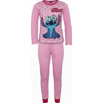 Dívčí pyžamo DIFUZED Dívčí bavlněné pyžamo Lilo & Stitch - sv. růžové 116