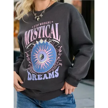 Dámská mikina Sinsay - Mikina s kulatým výstřihem - šedá - 032FJ-90X - 032FJ-90X-XS