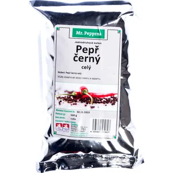 Koření CZ distribuce Mr. Pepprna Pepř černý celý 500 g