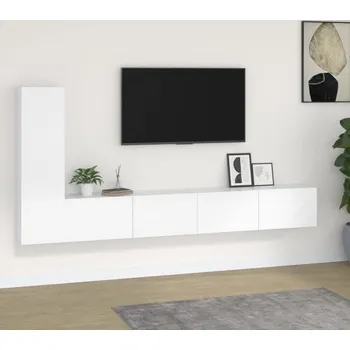 Obývací stěna vidaXL 3dílný set TV skříněk kompozitní dřevo [3114321] Barva: Bílá