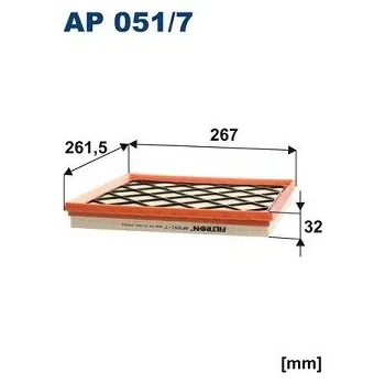 Autodíl Vzduchový filtr FILTRON AP 051/7