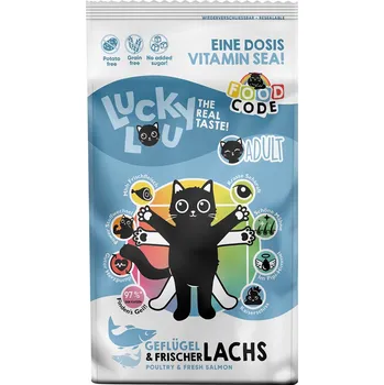 Krmivo pro kočku 340g Lucky Lou Adult drůbež a losos