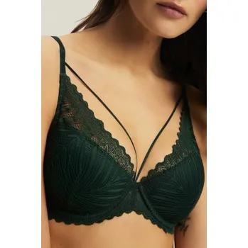 Podprsenka Push-up podprsenka Esotiq Onika Tmavě zelená 70B