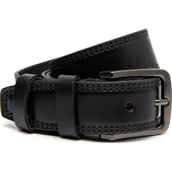 Opasek Pánský kožený opasek The Chesterfield Brand Karlo - černá